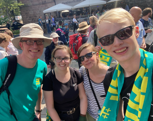 Das Kirchentagsteam Hamm: Markus, Doro, KaBu und Chris